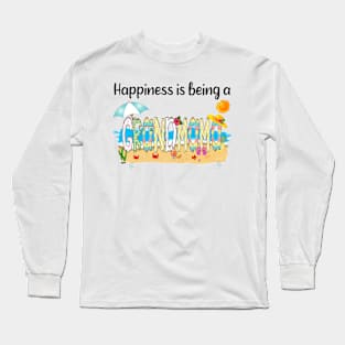 Happiness Is Being A Grandmama Summer Beach Happy Mother's Day Long Sleeve T-Shirt